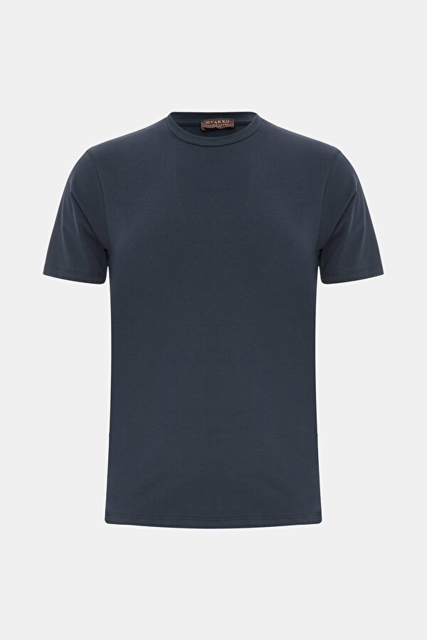 NAVY BLUE BASIC / ROUND NECKLINE SHORT SLEEVE TSHIRT