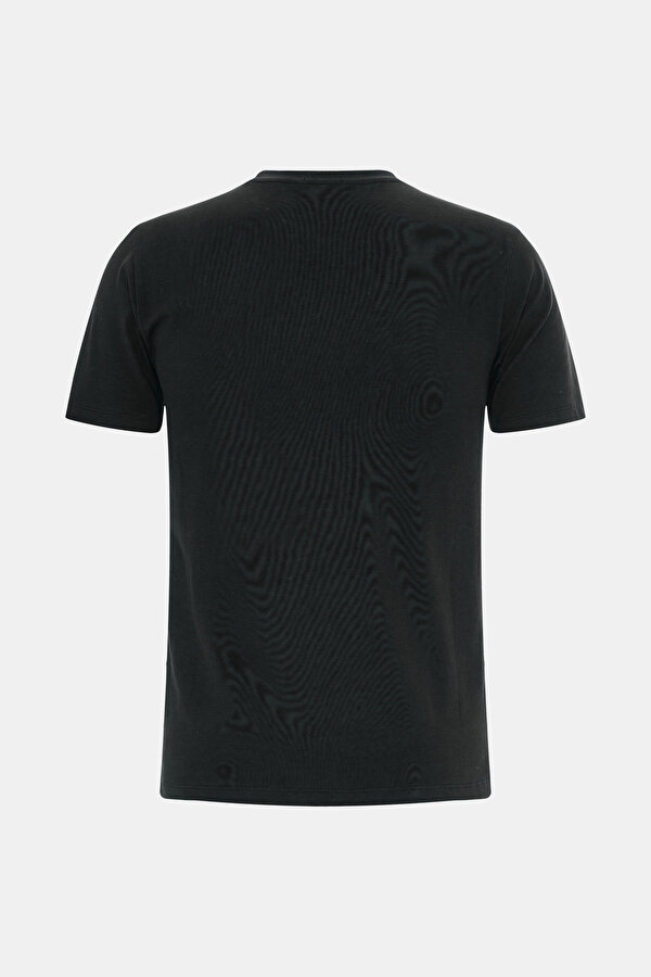 BLACK BASIC / ROUND NECKLINE SHORT SLEEVE TSHIRT 2