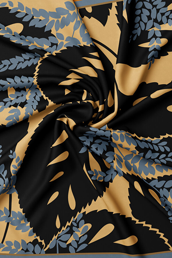 CAMEL ÇİÇEK DESENLİ TWILL EŞARP 2