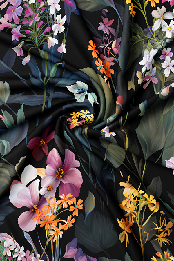 BLACK TWILL SCARF 2