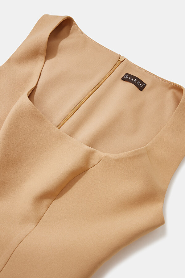 NATURAL SLEEVELESS DRESS 7
