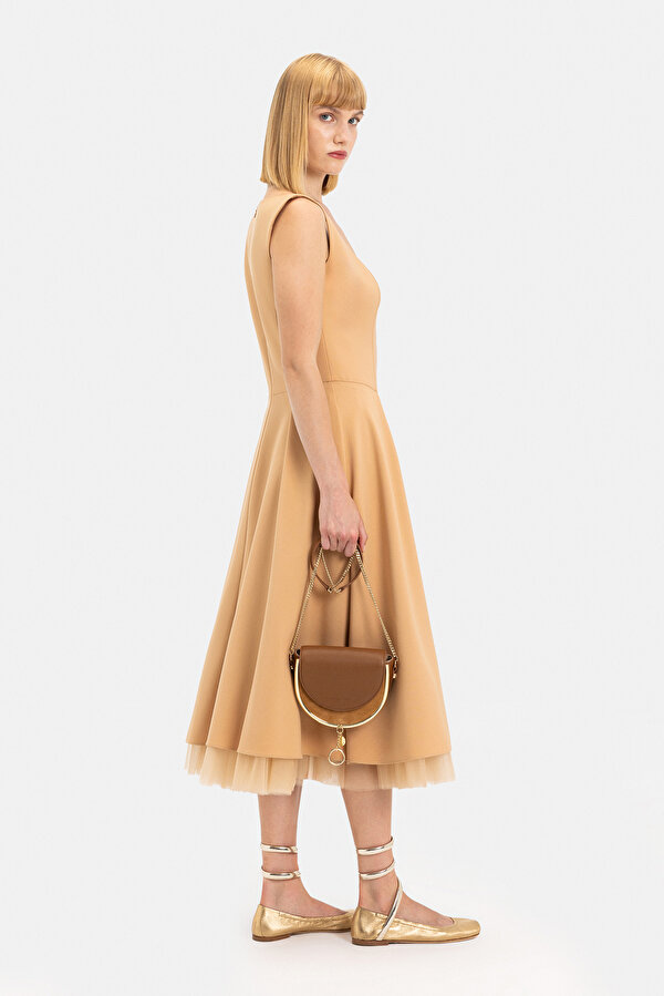 NATURAL SLEEVELESS DRESS 2