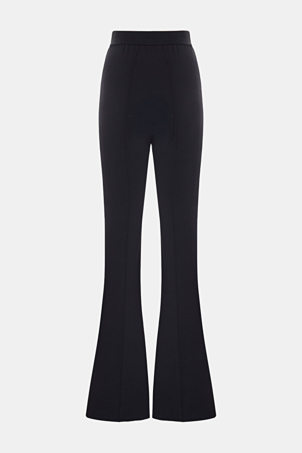 BLACK STRAİGHT CUT WOOL TROUSERS 2