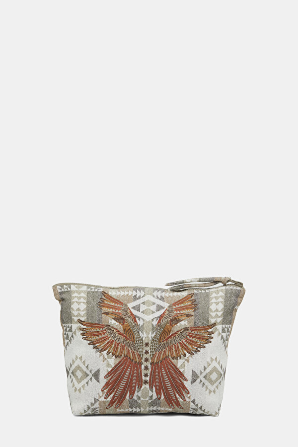ECRU GEOMETRIC DESIGN BAG
