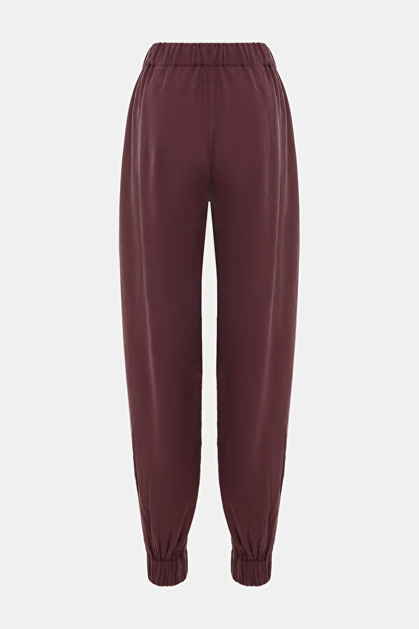MAROON STRAIGHT CUT VİSCOSE TROUSERS 2