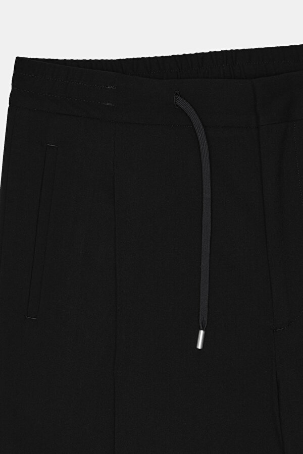 BLACK PLAIN FLANNEL TROUSERS 7