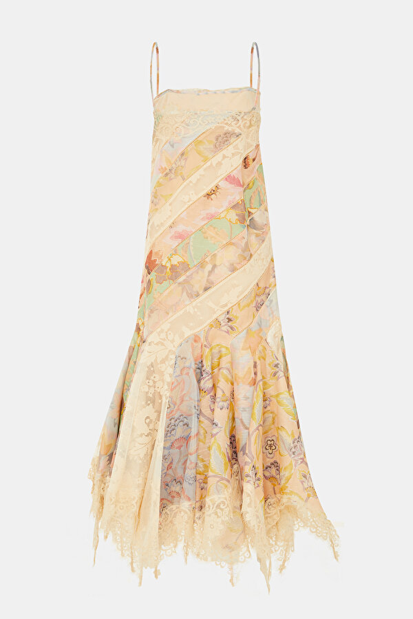 MULTICOLOR DESİGN FILLED MİDİ DRESS 2