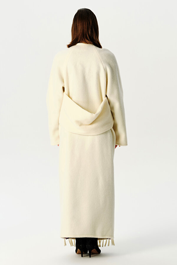 CREAM WOOL REEFER JACKET 2
