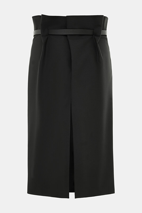 BLACK VİSCOSE SKIRT 2