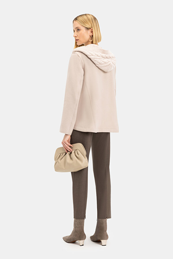BEIGE WOOL REEFER JACKET 2