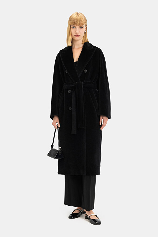 BLACK WOOL/CASHMERE OVERCOAT 6