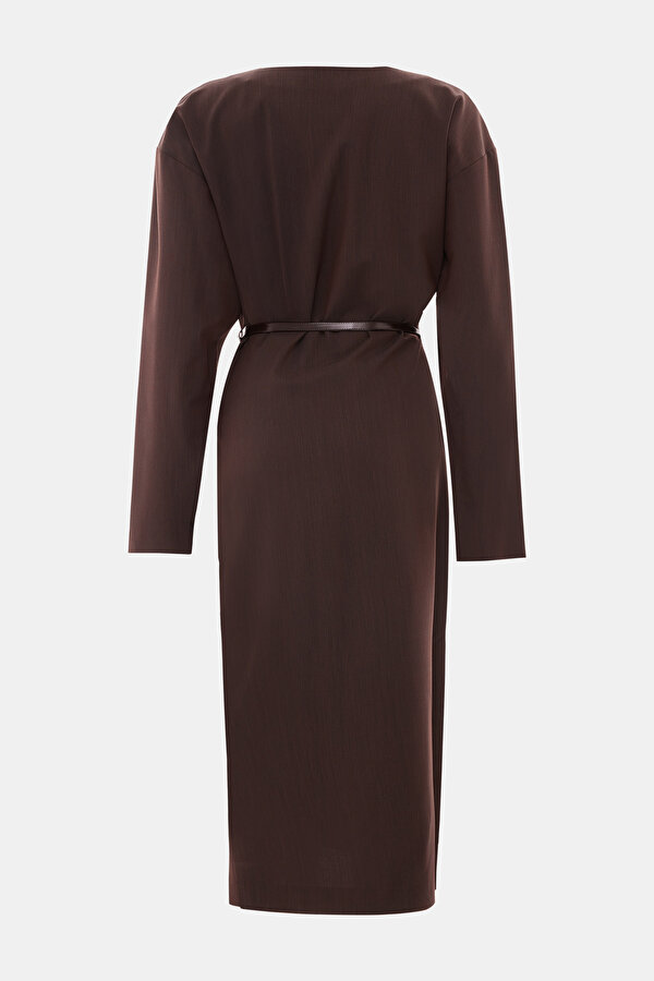 BROWN MIDI DRESS 2