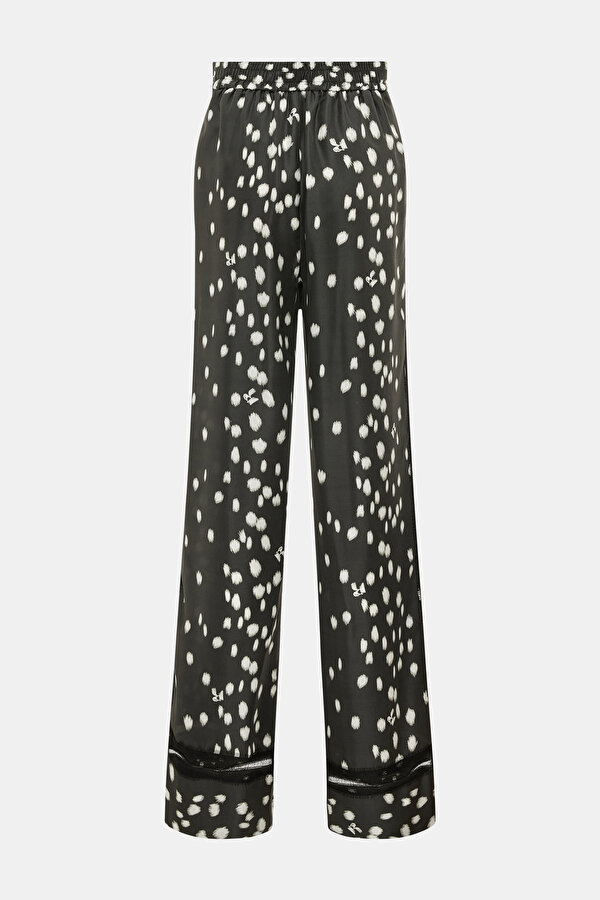 WHİTE WIDE LEG SILK TROUSERS 2