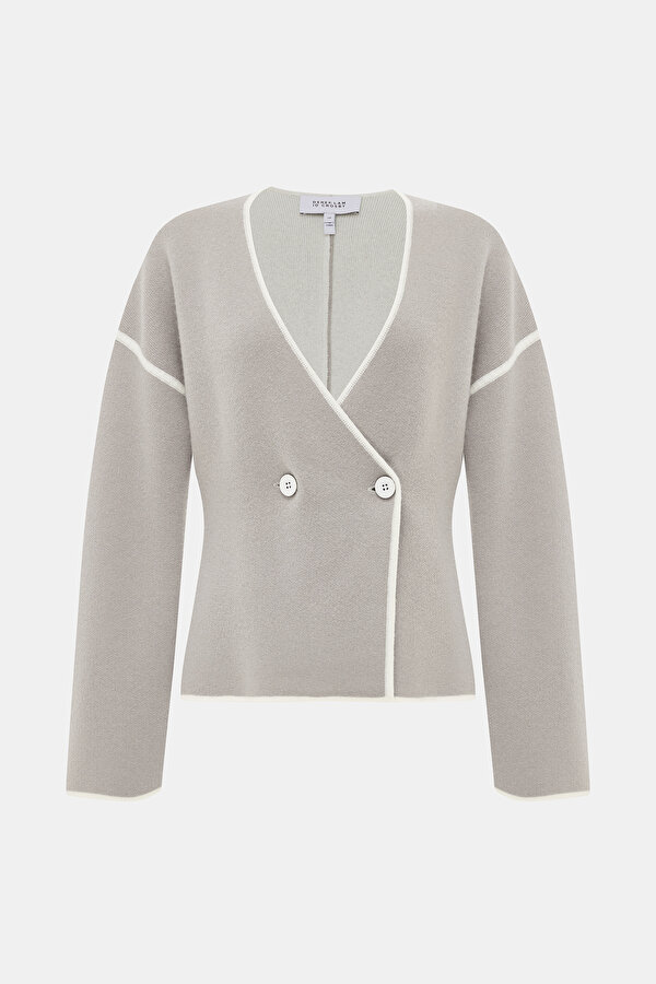 WHİTE WOOL CARDİGAN