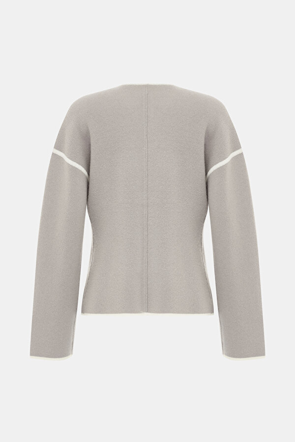 WHİTE WOOL CARDİGAN 2