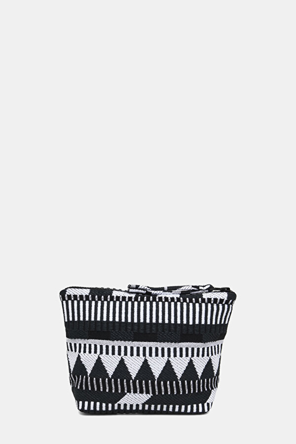 WHITE GEOMETRIC DESIGN BAG