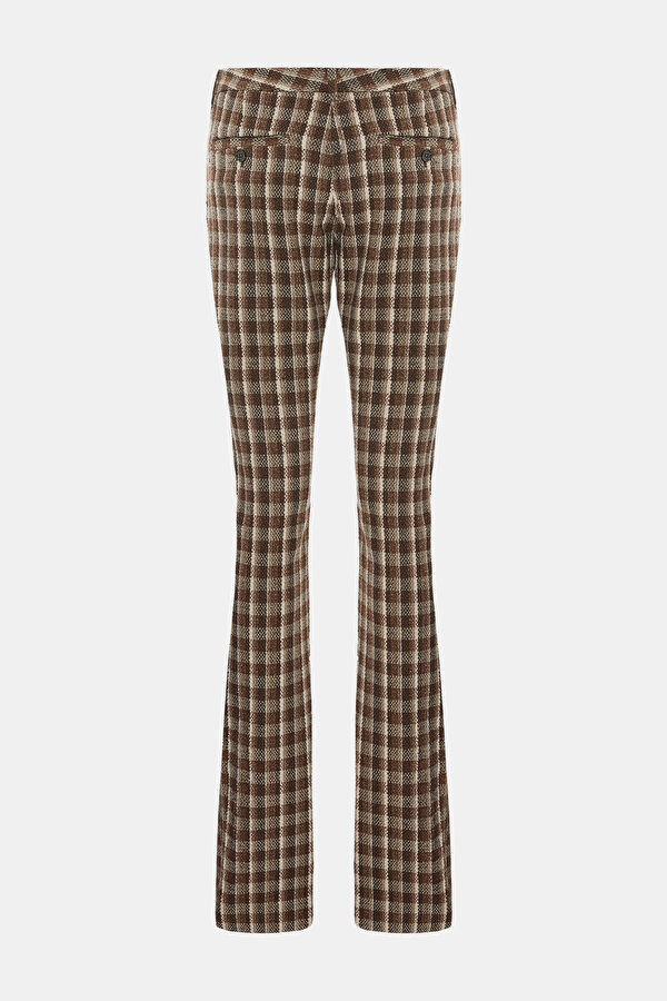 BROWN SKİNNY WOOL TROUSERS 2
