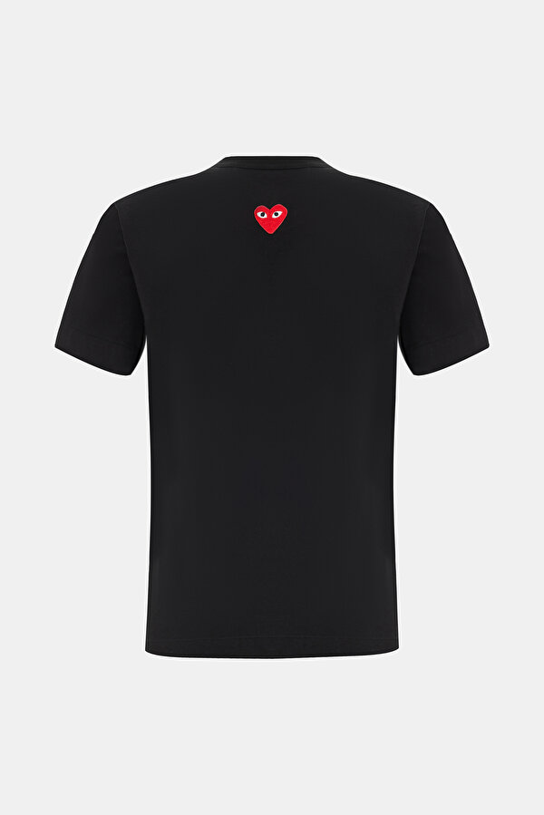 Comme Des Garcons Play Relax Kalıp Siyah O Yaka T-shırt