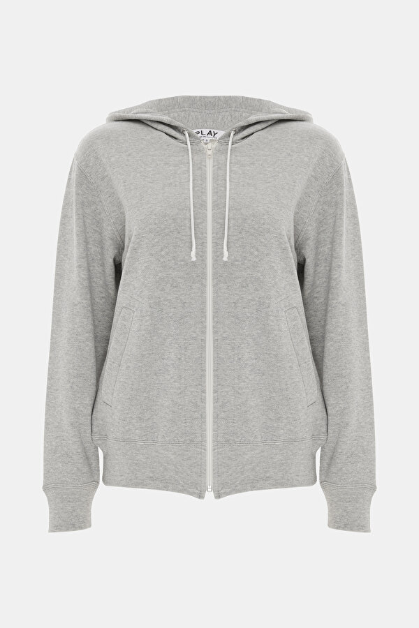 GREY RELAX FİT HOODİE SWEATSHIRT