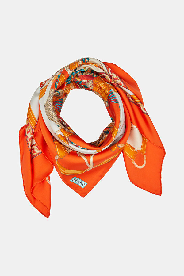 ORANGE OBJECT DESIGN TWILL SCARF 2