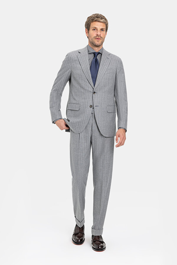 GRAY MELANGE WOOL SUIT