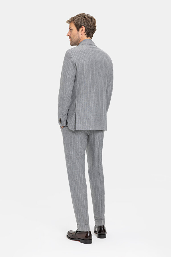 GRAY MELANGE WOOL SUIT 2