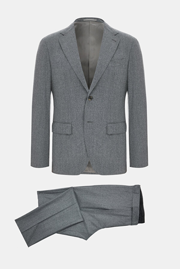 GRAY MELANGE WOOL SUIT 7