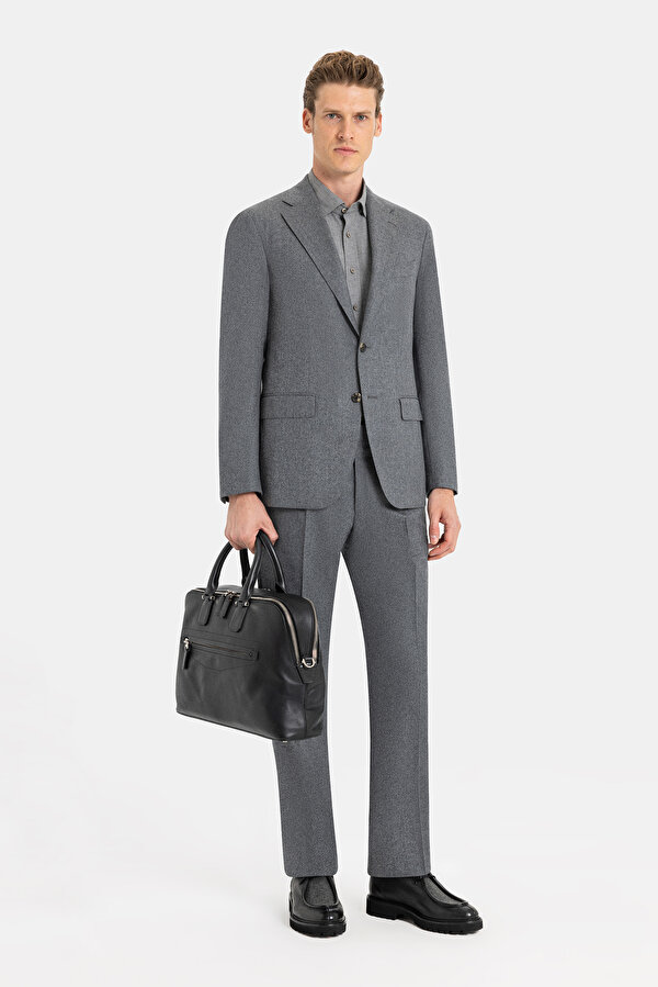 GRAY MELANGE WOOL SUIT