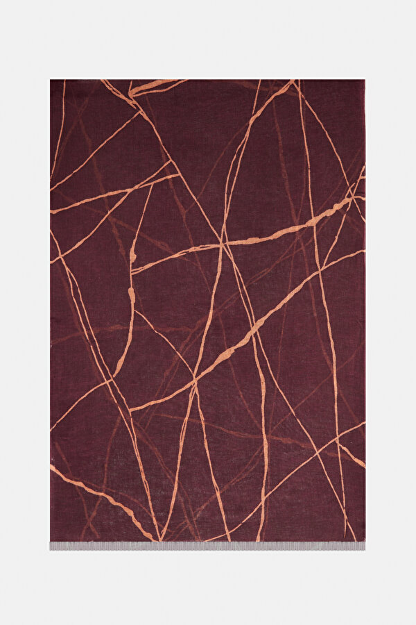 BORDO DESENLİ BAMBU ŞAL 2