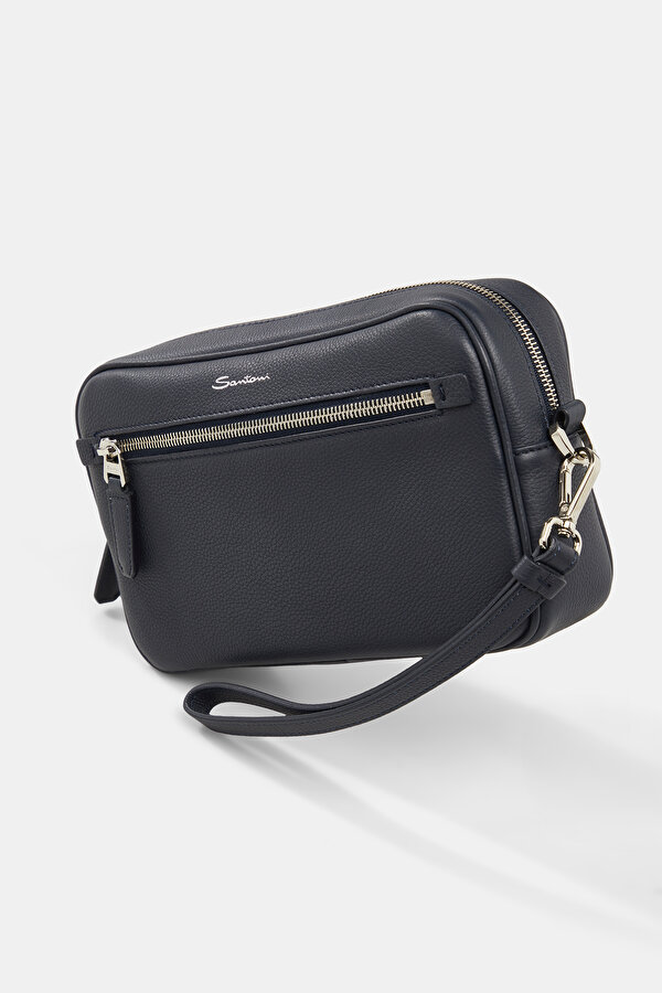 NAVY BLUE LEATHER BAG 6