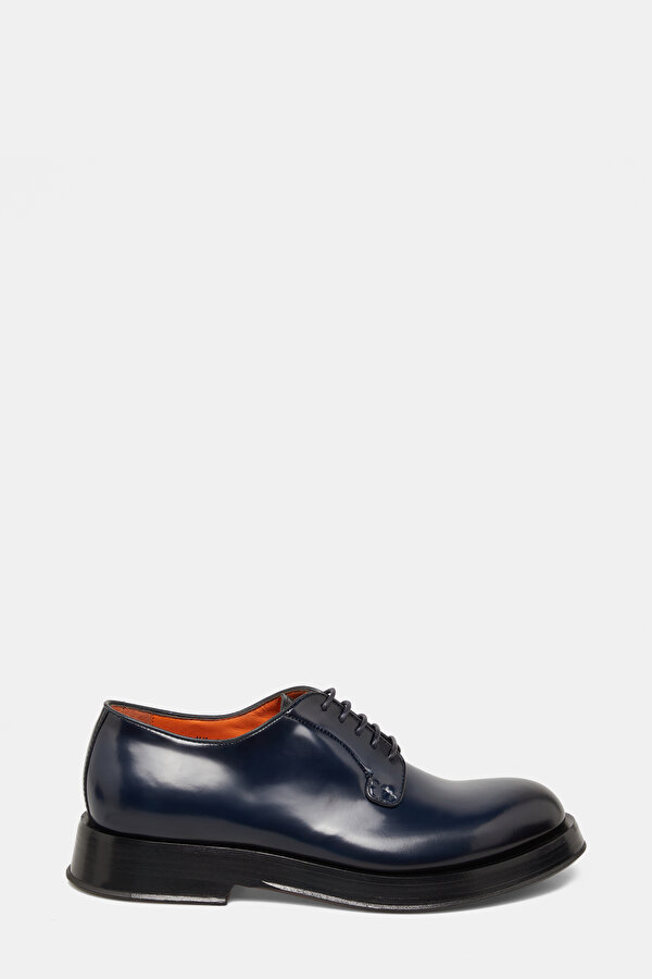 NAVY BLUE LEATHER SHOE