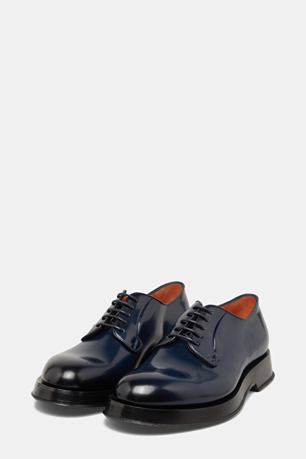 NAVY BLUE LEATHER SHOE 2