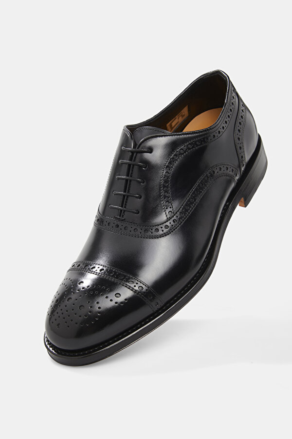 BLACK LEATHER SHOES 6
