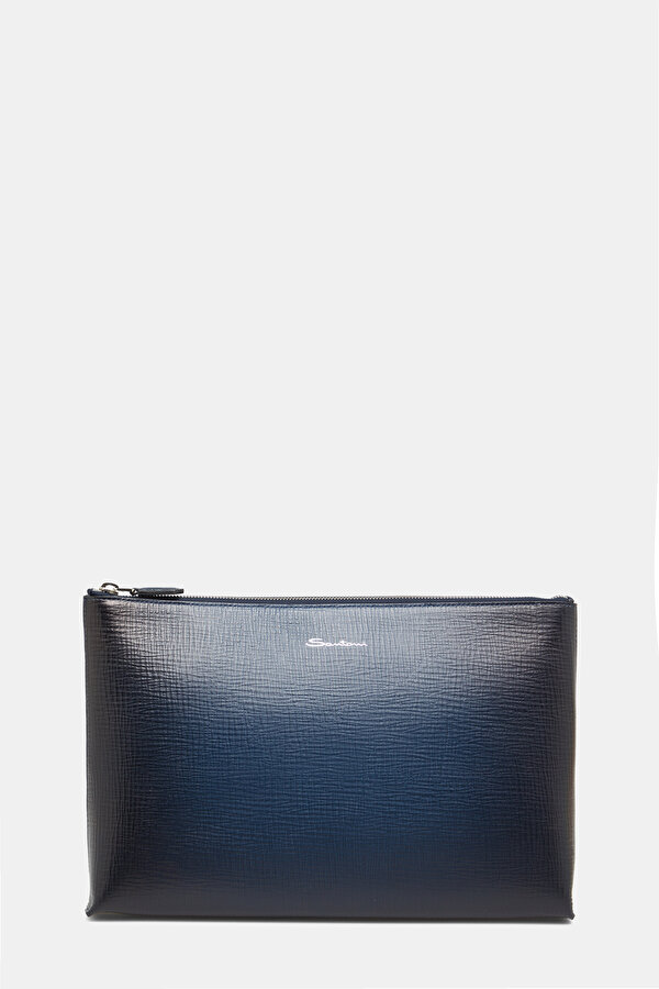 NAVY BLUE LEATHER BAG