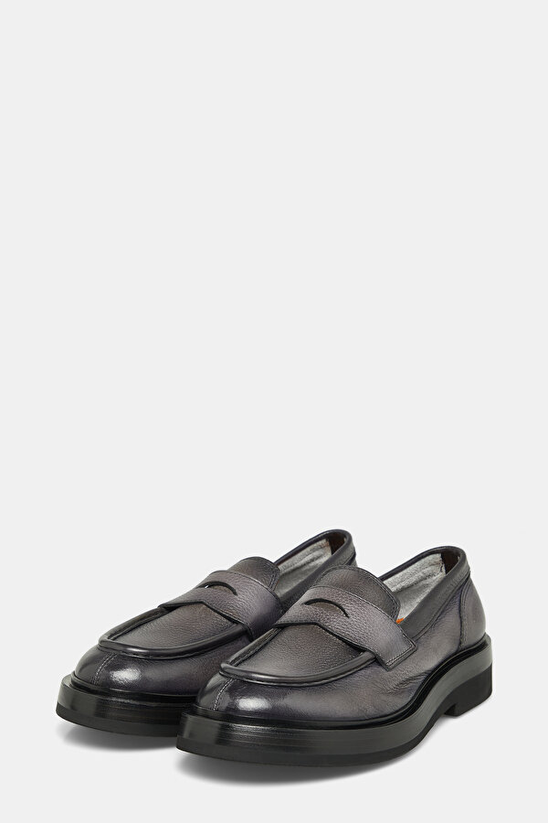 GREY LEATHER SHOES 2