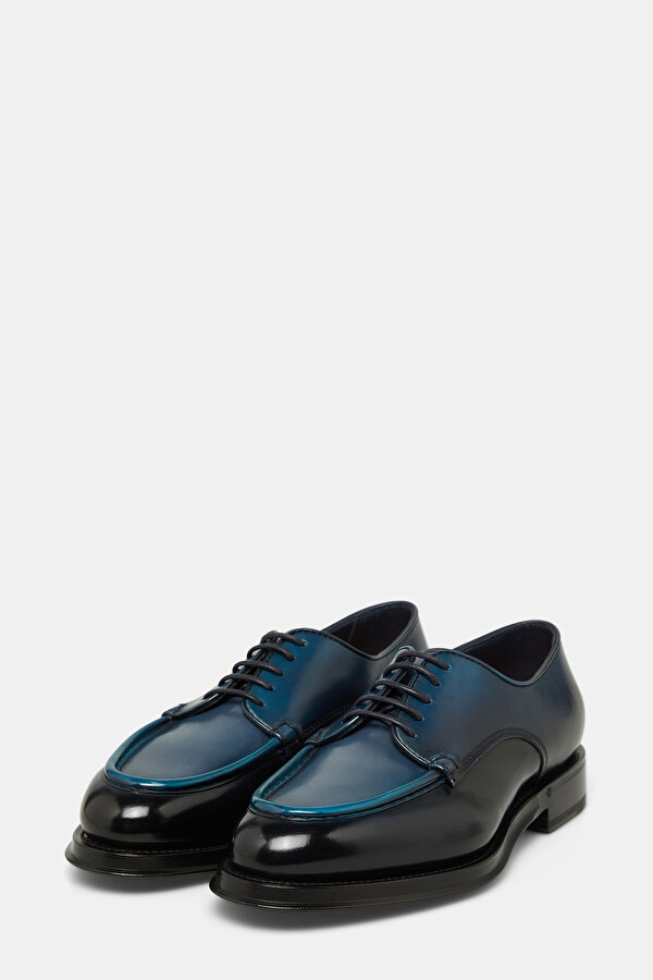NAVY BLUE LEATHER SHOE 2