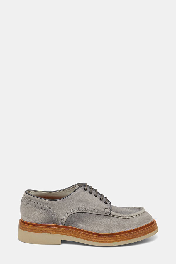 GREY LEATHER SHOES