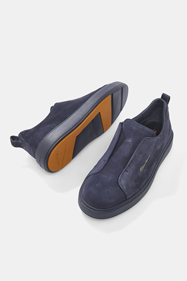 NAVY BLUE LEATHER SHOE 7