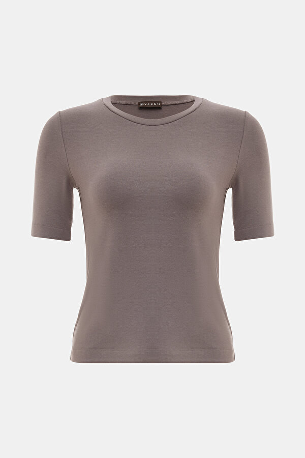 MINK BASIC / ROUND NECKLINE SHORT SLEEVE TSHIRT