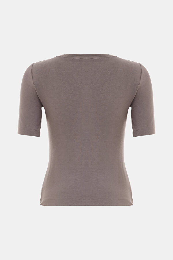 MINK BASIC / ROUND NECKLINE SHORT SLEEVE TSHIRT 2