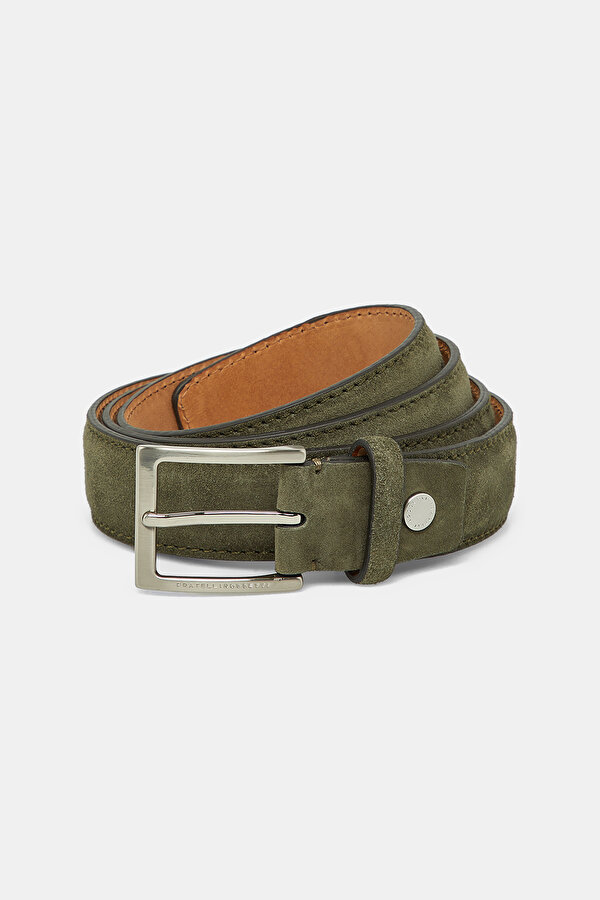 DARK GREEN LEATHER BELT