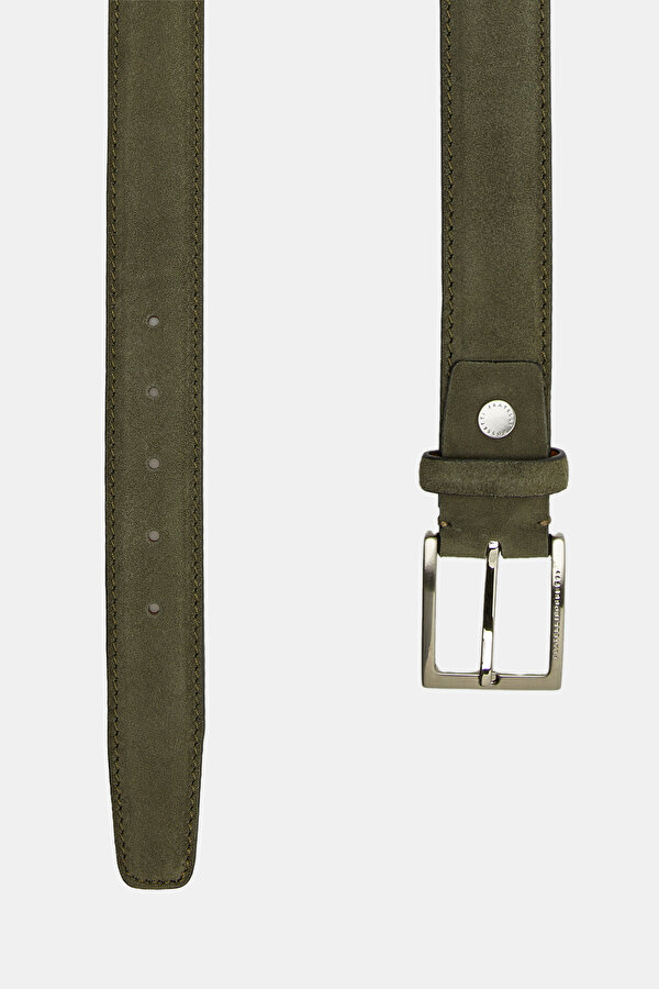 DARK GREEN LEATHER BELT 2