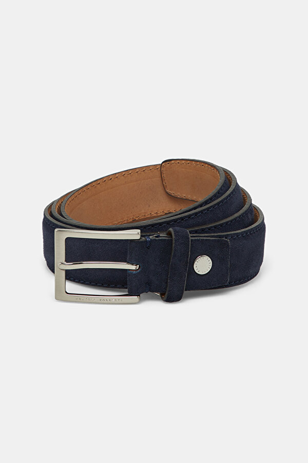 NAVY BLUE LEATHER BELT