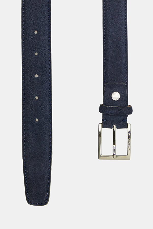 NAVY BLUE LEATHER BELT 2