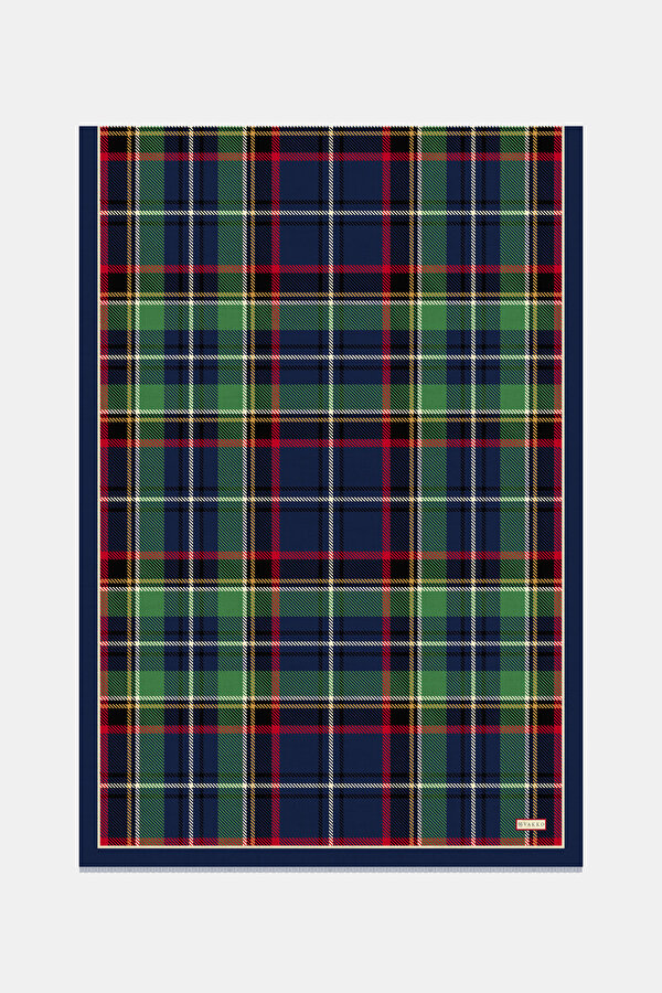 RED CHECK VOILE SILK SHAWL