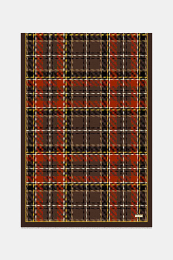 BLACK CHECK VOILE SILK SHAWL