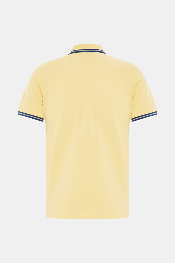 LIGHT YELLOW POLO NECK SHORT SLEEVE TSHIRT 2