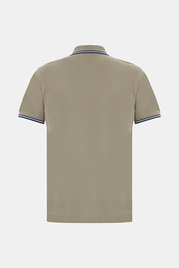 KHAKI POLO NECK SHORT SLEEVE TSHIRT 2