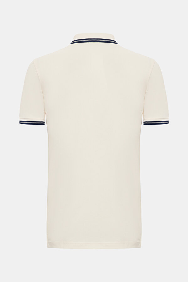ECRU POLO NECK SHORT SLEEVE TSHIRT 2