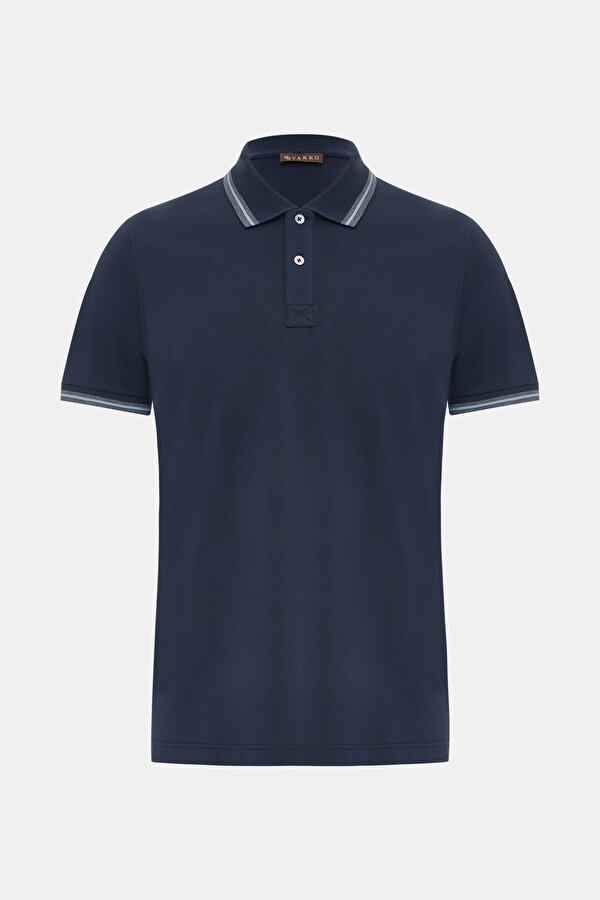 LACİVERT POLO YAKA KISA KOLLU T-SHİRT